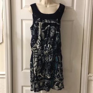 Lucky Brand sleeveless dress,draw string waist. XL